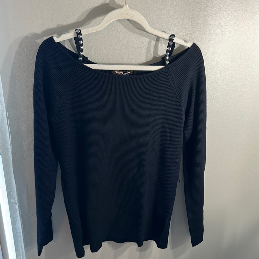 Adrienne Vittadini black womens sweater